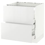 SEKTION Base cabinet f/cooktop w/3 drawers, white Maximera/Ringhult white, 30x24x30 "
