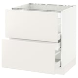 SEKTION Base cabinet f/cooktop w/3 drawers, white Maximera/Veddinge white, 30x24x30 "