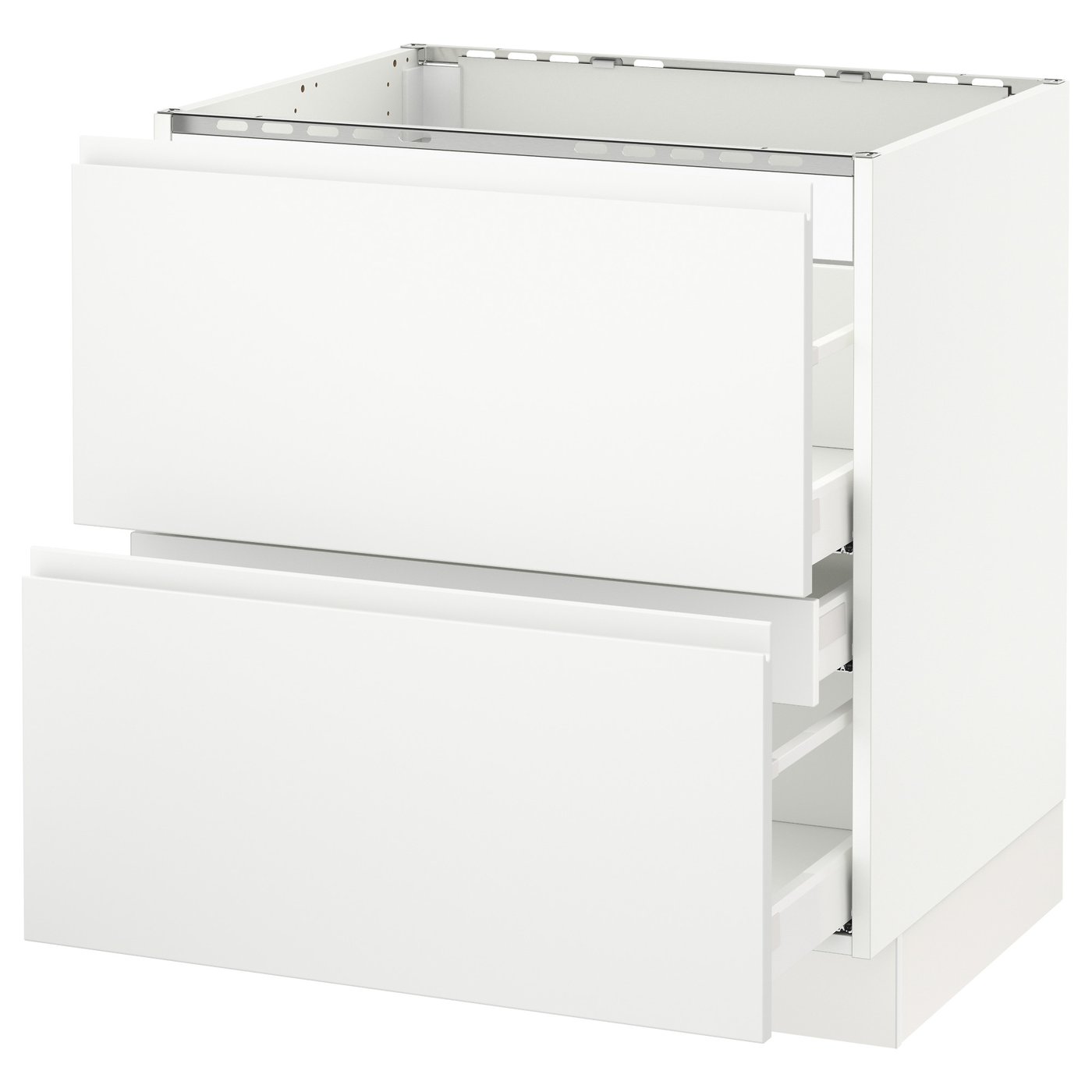 Base Cabinet F/Cooktop W/3 Drawers, White Maximera/Voxtorp Matte White