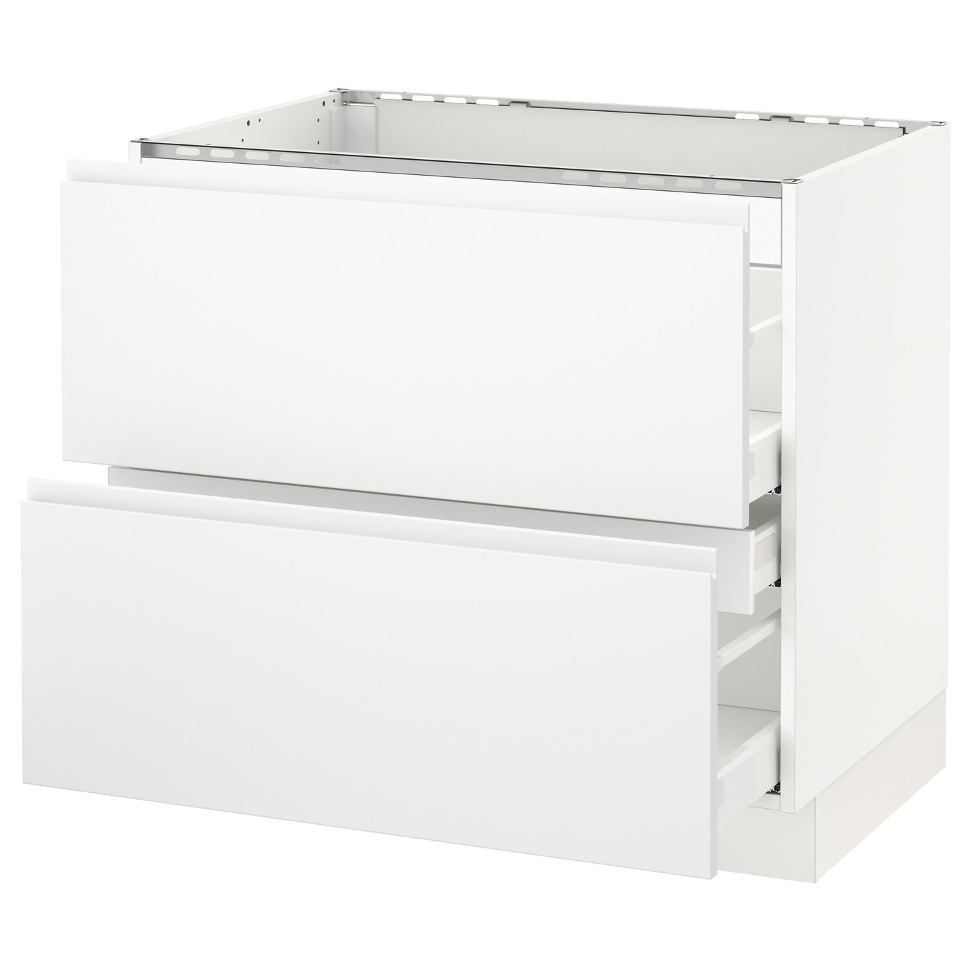 Base Cabinet F/Cooktop W/3 Drawers, White Maximera/Voxtorp Matte White