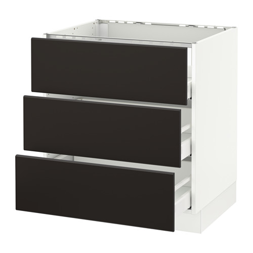 SEKTION Base f/cooktop w/3drawers Ma, Kungsbacka anthracite