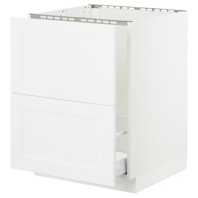 SEKTION Base cabinet f/sink & recycling, white Maximera/Axstad matte white, 24x24x30 "