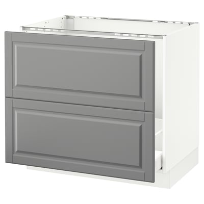 SEKTION Base cabinet f/sink & recycling, white Maximera/Bodbyn gray, 36x24x30 "