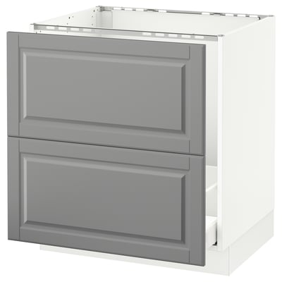 SEKTION Base cabinet f/sink & recycling, white Maximera/Bodbyn gray, 30x24x30 "