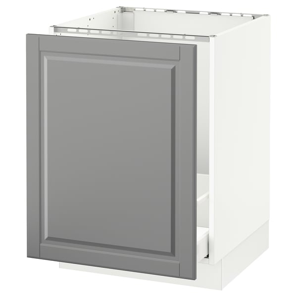 SEKTION Base cabinet f/sink & recycling, white Maximera/Bodbyn gray, 24x24x30 "