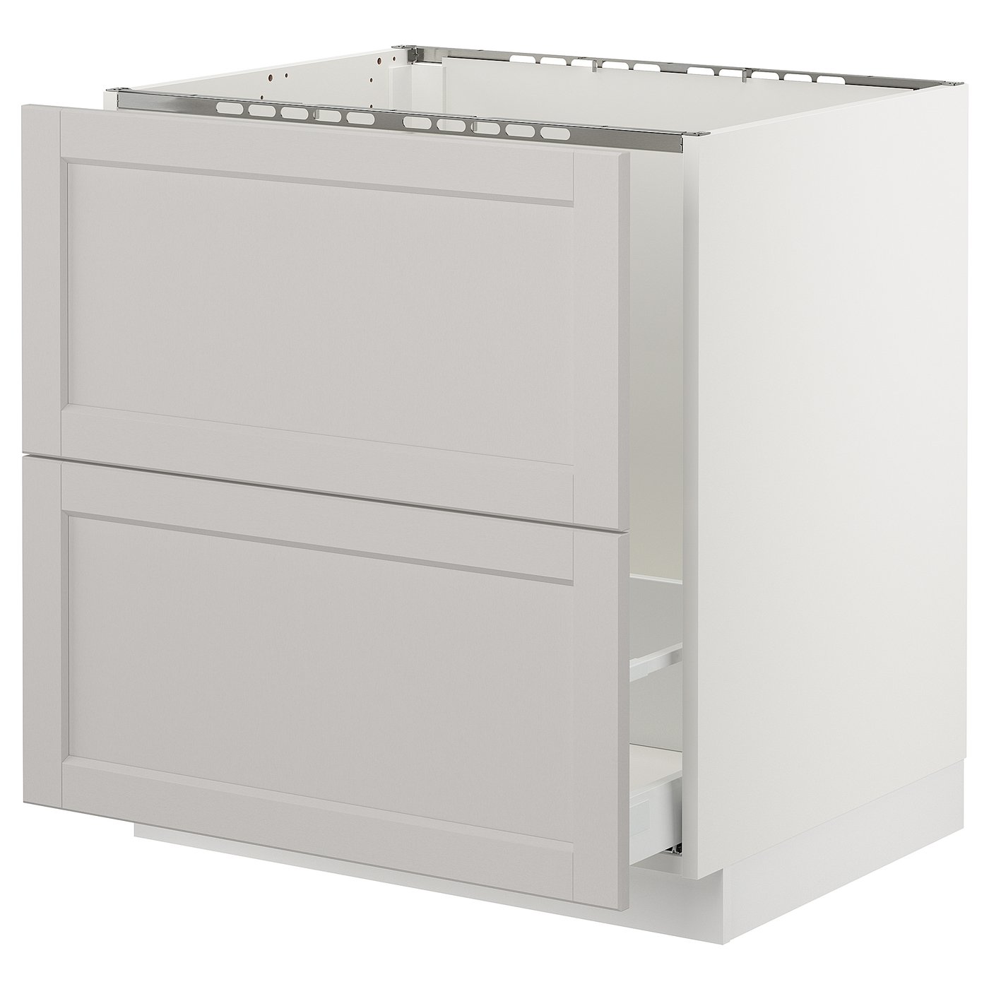 SEKTION base cabinet f/sink & recycling, white Maximera/Lerhyttan light ...
