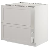 SEKTION Base cabinet f/sink & recycling, white Maximera/Lerhyttan light gray, 30x24x30 "