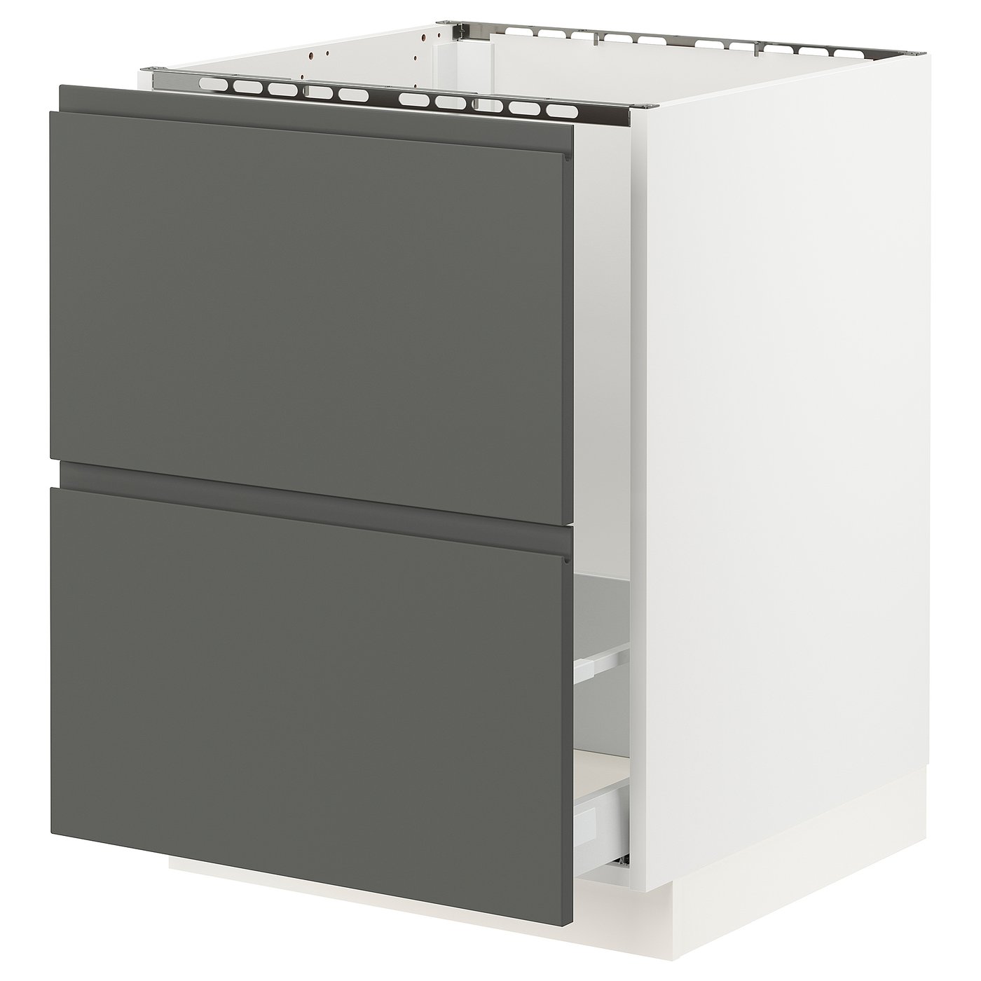 SEKTION base cabinet f/sink & recycling, white Maximera/Voxtorp dark ...