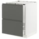 SEKTION Base cabinet f/sink & recycling, white Maximera/Voxtorp dark gray, 24x24x30 "