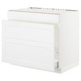 SEKTION Base cabinet f/sink & waste sorting, white Maximera/Axstad matte white, 36x24x30 "