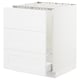 SEKTION Base cabinet f/sink & waste sorting, white Maximera/Axstad matte white, 24x24x30 "