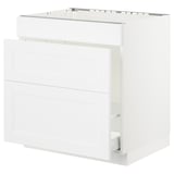 SEKTION Base cabinet f/sink & waste sorting, white Maximera/Axstad matte white, 30x24x30 "