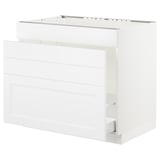 SEKTION Base cabinet f/sink & waste sorting, white Maximera/Axstad matte white, 36x24x30 "