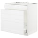 SEKTION Base cabinet f/sink & waste sorting, white Maximera/Axstad matte white, 30x24x30 "