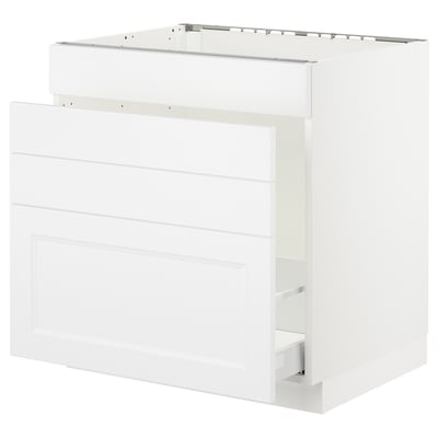 SEKTION Base cabinet f/sink & waste sorting, white Maximera/Axstad matte white, 30x24x30 "