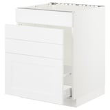 SEKTION Base cabinet f/sink & waste sorting, white Maximera/Axstad matte white, 24x24x30 "