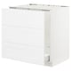 SEKTION Base cabinet f/sink & waste sorting, white Maximera/Axstad matte white, 30x24x30 "
