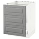 SEKTION Base cabinet f/sink & waste sorting, white Maximera/Bodbyn gray, 24x24x30 "