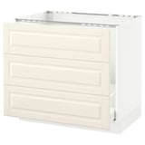 SEKTION Base cabinet f/sink & waste sorting, white Maximera/Bodbyn off-white, 36x24x30 "