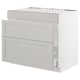 SEKTION Base cabinet f/sink & waste sorting, white Maximera/Lerhyttan light gray, 36x24x30 "