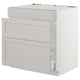 SEKTION Base cabinet f/sink & waste sorting, white Maximera/Lerhyttan light gray, 30x24x30 "