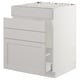 SEKTION Base cabinet f/sink & waste sorting, white Maximera/Lerhyttan light gray, 24x24x30 "