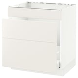 SEKTION Base cabinet f/sink & waste sorting, white Maximera/Veddinge white, 30x24x30 "