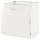 SEKTION Base cabinet f/sink & waste sorting, white Maximera/Veddinge white, 30x24x30 "