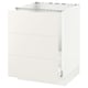 SEKTION Base cabinet f/sink & waste sorting, white Maximera/Veddinge white, 24x24x30 "