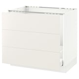 SEKTION Base cabinet f/sink & waste sorting, white Maximera/Veddinge white, 36x24x30 "