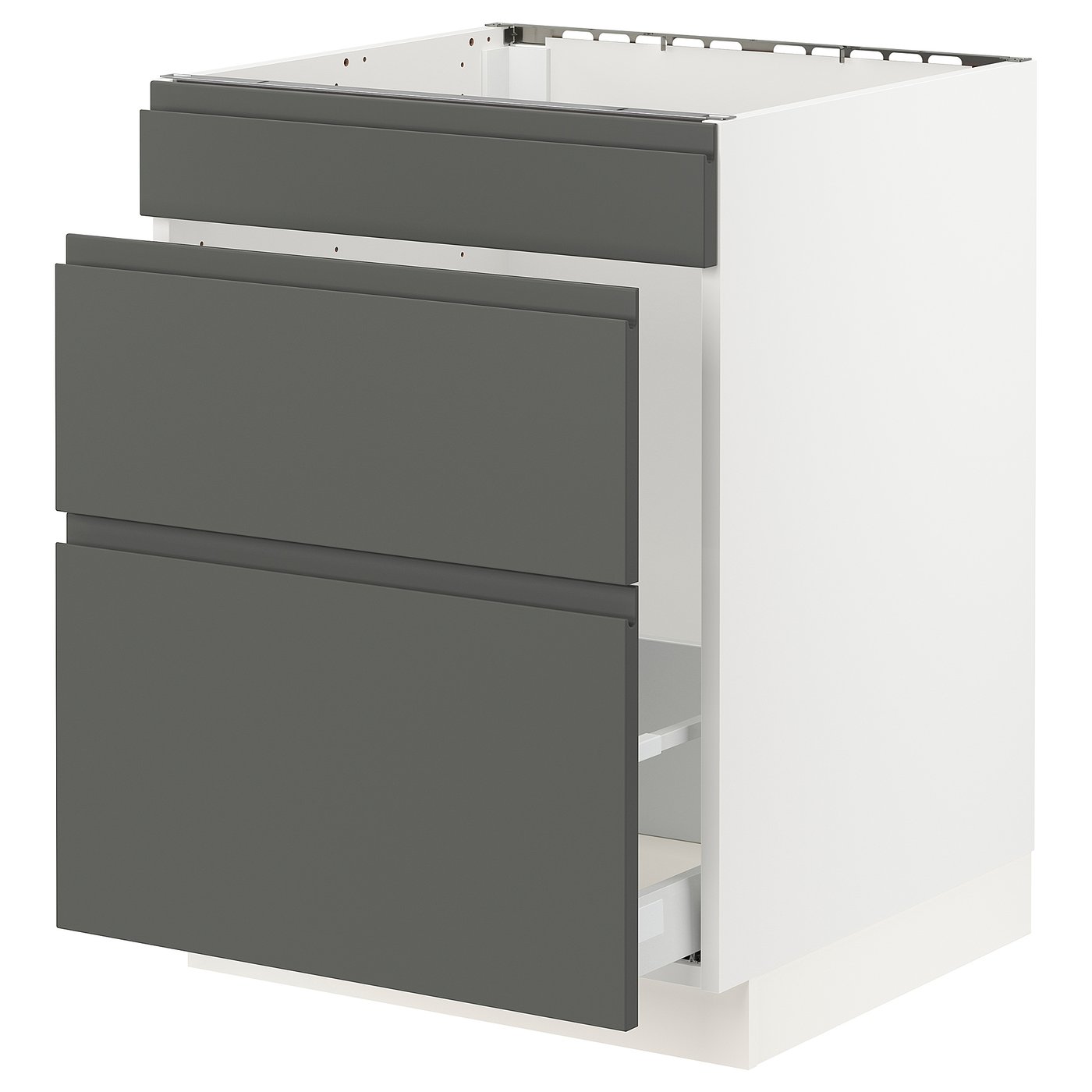 SEKTION base cabinet f/sink & waste sorting, white Maximera