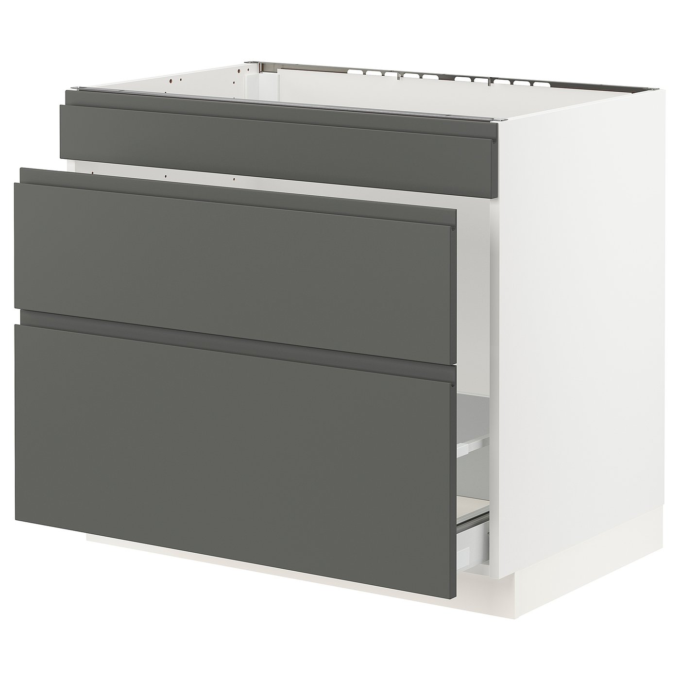 SEKTION base cabinet f/sink & waste sorting, white Maximera