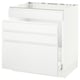 SEKTION Base cabinet f/sink & waste sorting, white Maximera/Voxtorp matte white, 30x24x30 "