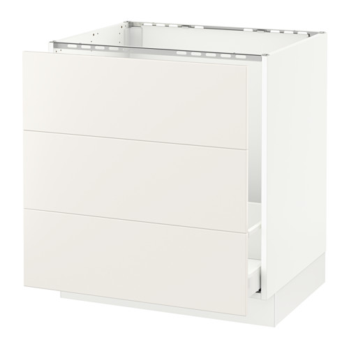 SEKTION Base f/sink & waste sorting Veddinge white, 30x24x30