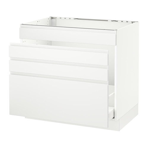 SEKTION Base f/sink & waste sorting Voxtorp matt white