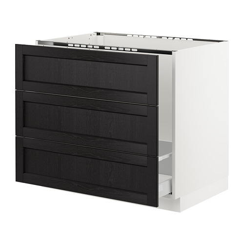 SEKTION Base f/sink & waste sorting Lerh black stained