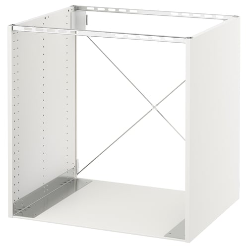 The could be: ikea SEKTION white kitchen cabinet, square, metal framed with ventilation, 25yr guarantee.