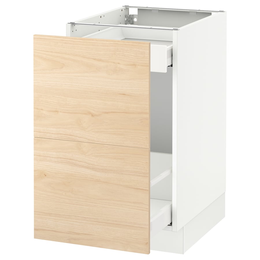 SEKTION base for recycling, white Maximera/Askersund light ash