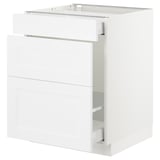 SEKTION Base cabinet for recycling, white Maximera/Axstad matte white, 24x24x30 "