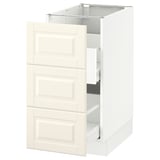 SEKTION Base cabinet for recycling, white Maximera/Bodbyn off-white, 15x24x30 "