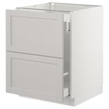 SEKTION Base cabinet for recycling, white Maximera/Lerhyttan light gray, 24x24x30 "