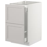 SEKTION Base cabinet for recycling, white Maximera/Lerhyttan light gray, 18x24x30 "