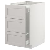 SEKTION Base cabinet for recycling, white Maximera/Lerhyttan light gray, 18x24x30 "