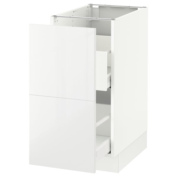 SEKTION Base cabinet for recycling, white Maximera/Ringhult white, 15x24x30 "