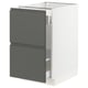 SEKTION Base cabinet for recycling, white Maximera/Voxtorp dark gray, 18x24x30 "