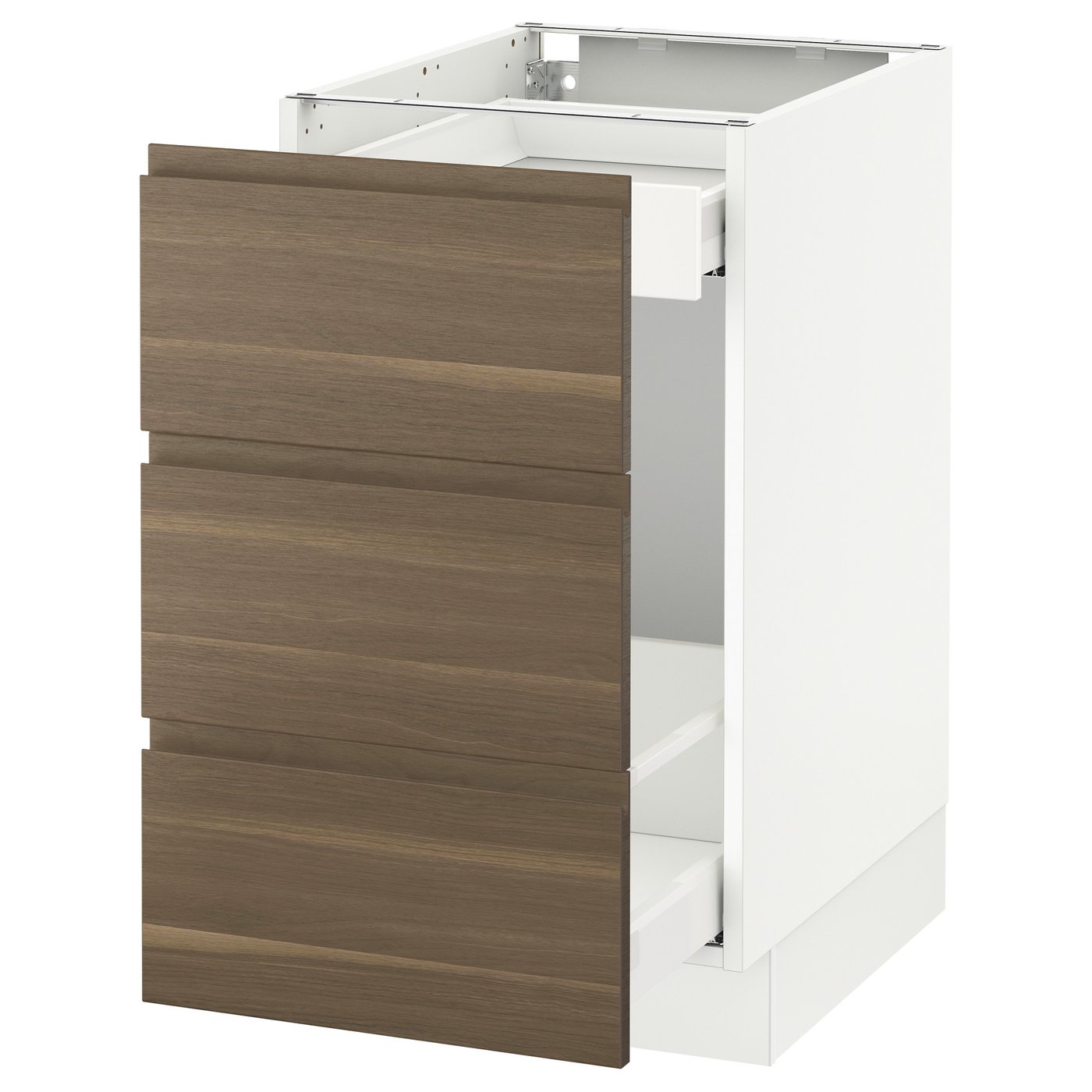 Sektion Base Cabinet For Recycling Voxtorp Walnut Effect