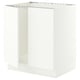 SEKTION Base cabinet for sink + 2 doors, white/Aspudden matte white, 30x24x30 "