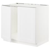 SEKTION Base cabinet for sink + 2 doors, white/Axstad matte white, 36x24x30 "