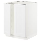 SEKTION Base cabinet for sink + 2 doors, white/Axstad matte white, 24x24x30 "