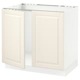 SEKTION Base cabinet for sink + 2 doors, white/Bodbyn off-white, 36x24x30 "
